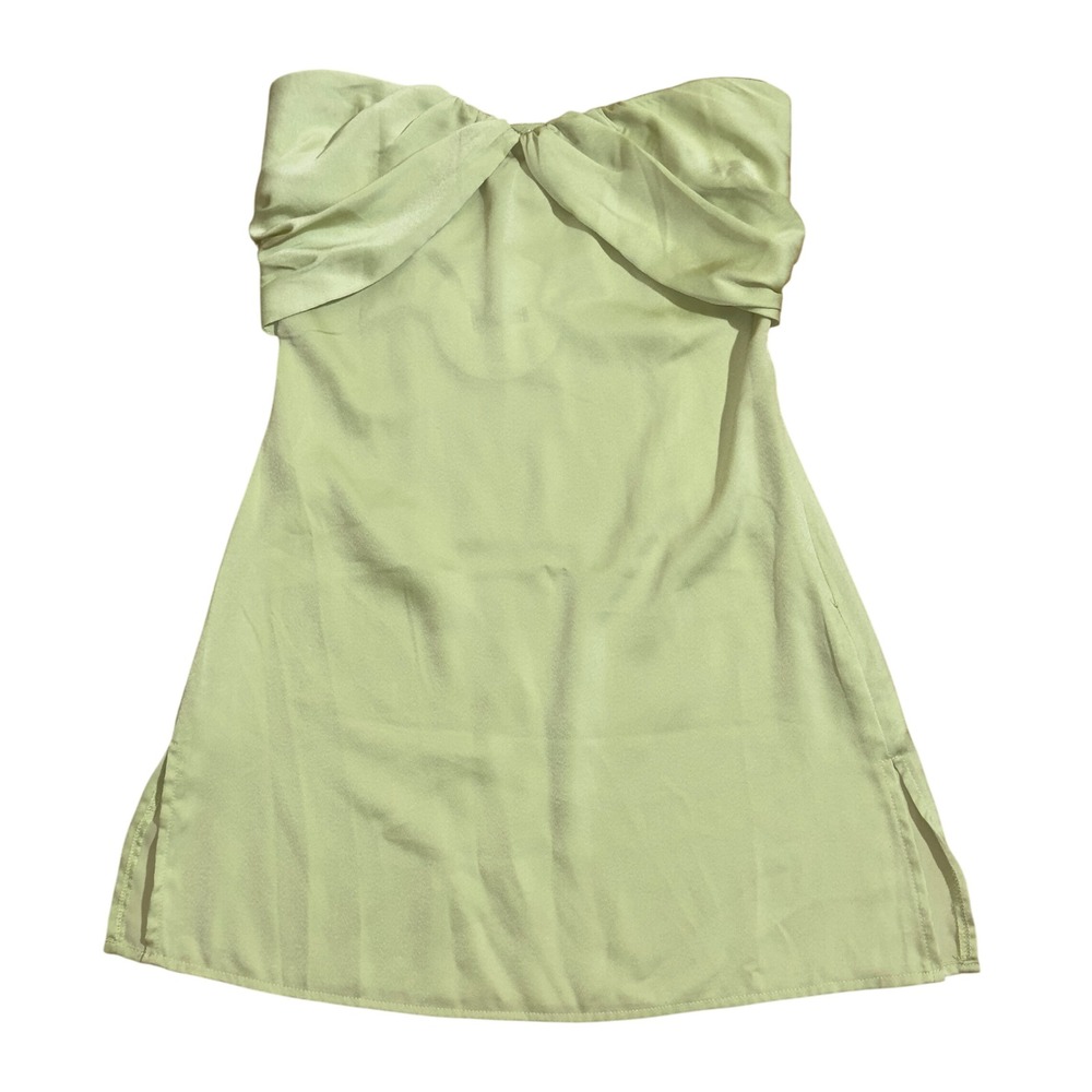 Princess Polly Strapless Mini Dress Sage Green Twist Front Party Cocktail‎ 4